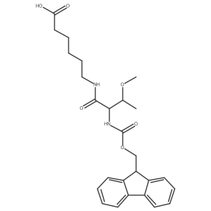 6-[(2S,3R)-2-({[(9H-fluoren-9-yl)methoxy]carbonyl}amino)-3-methoxybutanamido]hexanoic acid Structure