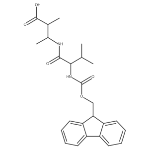 3-[2-({[(9H-fluoren-9-yl)methoxy]carbonyl}amino)-3-methylbutanamido]-2-methylbutanoic acid Structure