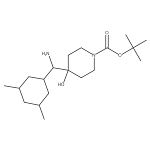 Tert-butyl 4-[amino(3,5-dimethylcyclohexyl)methyl]-4-hydroxypiperidine-1-carboxylate结构式