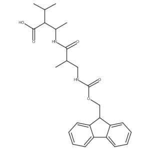 3-[3-({[(9H-fluoren-9-yl)methoxy]carbonyl}amino)-2-methylpropanamido]-2-(propan-2-yl)butanoic acid结构式