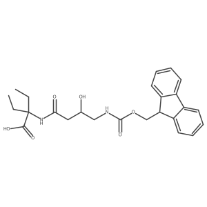 2-ethyl-2-[4-({[(9H-fluoren-9-yl)methoxy]carbonyl}amino)-3-hydroxybutanamido]butanoic acid Structure