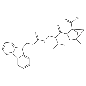 2-{2-[({[(9H-fluoren-9-yl)methoxy]carbonyl}amino)methyl]-3-methylbutanoyl}-4-methyl-2-azabicyclo[2.1.1]hexane-1-carboxylic acid Structure
