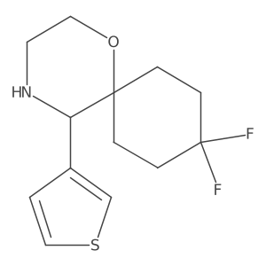 9,9-Difluoro-5-(thiophen-3-yl)-1-oxa-4-azaspiro[5.5]undecane Structure