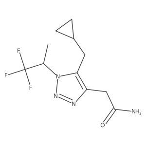 2-[5-(cyclopropylmethyl)-1-(1,1,1-trifluoropropan-2-yl)-1H-1,2,3-triazol-4-yl]acetamide Structure