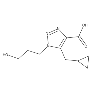 5-(cyclopropylmethyl)-1-(3-hydroxypropyl)-1H-1,2,3-triazole-4-carboxylic acid结构式