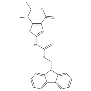 5-(butan-2-yl)-2-({[(9H-fluoren-9-yl)methoxy]carbonyl}amino)-1,3-thiazole-4-carboxylic acid结构式
