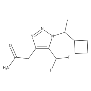 2-[1-(1-cyclobutylethyl)-5-(difluoromethyl)-1H-1,2,3-triazol-4-yl]acetamide结构式