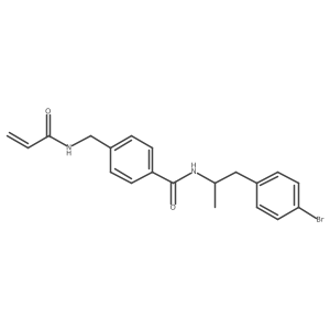 Benzamide, N-[2-(4-bromophenyl)-1-methylethyl]-4-[[(1-oxo-2-propen-1-yl)amino]methyl]- Structure