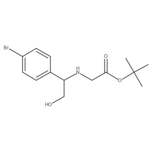Tert-butyl 2-(1-(4-bromophenyl)-2-hydroxyethylamino)acetate Structure
