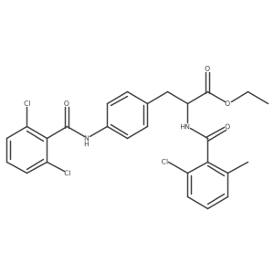 N-(2-Chloro-6-methylbenzoyl)-4-[(2,6-dichlorobenzoyl)amino]-L-phenylalanine ethyl ester Structure