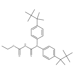 Ethyl N-[bis(4-(2,2,3,3-tetramethylbutyl)phenyl) carbamothioyl]carbamate Structure