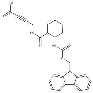 rac-4-{[(1R,2S)-2-({[(9H-fluoren-9-yl)methoxy]carbonyl}amino)cyclohexyl]formamido}but-2-ynoic acid结构式