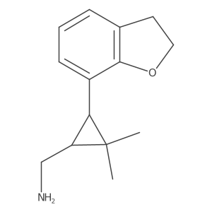 rac-[(1R,3R)-3-(2,3-dihydro-1-benzofuran-7-yl)-2,2-dimethylcyclopropyl]methanamine Structure
