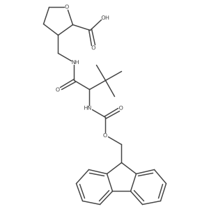 rac-(2R,3R)-3-{[2-({[(9H-fluoren-9-yl)methoxy]carbonyl}amino)-3,3-dimethylbutanamido]methyl}oxolane-2-carboxylic acid Structure