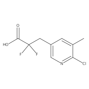 3-(6-Chloro-5-methylpyridin-3-yl)-2,2-difluoropropanoic acid结构式