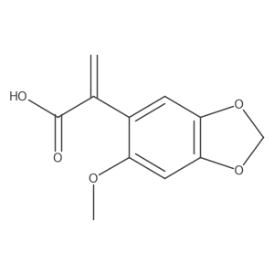 2-(6-Methoxy-1,3-dioxaindan-5-yl)prop-2-enoic acid Structure