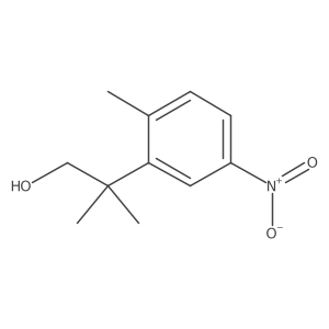 2-Methyl-2-(2-methyl-5-nitrophenyl)propan-1-ol结构式
