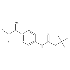 tert-butyl N-[4-(1-amino-2,2-difluoroethyl)phenyl]carbamate Structure