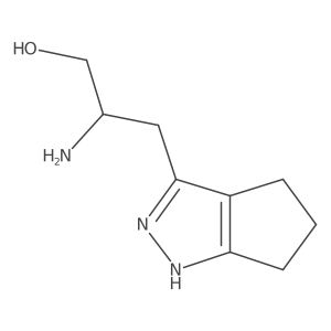 2-amino-3-{1H,4H,5H,6H-cyclopenta[c]pyrazol-3-yl}propan-1-ol结构式