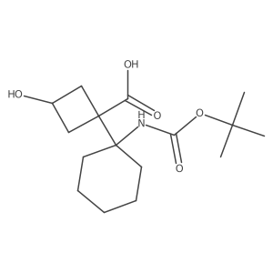 1-(1-{[(Tert-butoxy)carbonyl]amino}cyclohexyl)-3-hydroxycyclobutane-1-carboxylic acid Structure