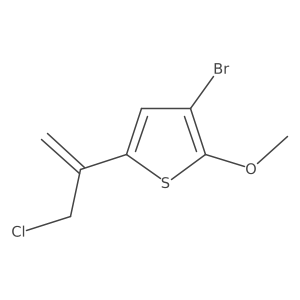 3-Bromo-5-(3-chloroprop-1-en-2-yl)-2-methoxythiophene结构式