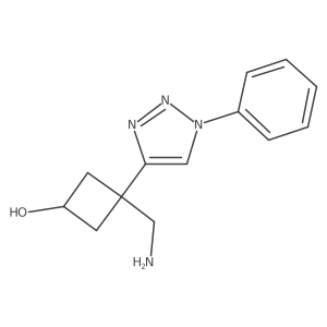 3-(aminomethyl)-3-(1-phenyl-1H-1,2,3-triazol-4-yl)cyclobutan-1-ol结构式