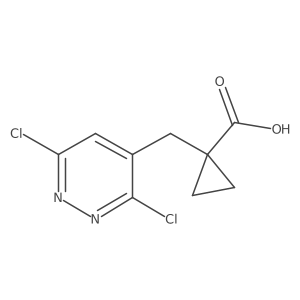 1-[(3,6-Dichloropyridazin-4-yl)methyl]cyclopropane-1-carboxylic acid结构式