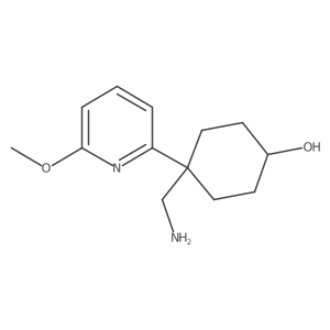 4-(Aminomethyl)-4-(6-methoxypyridin-2-yl)cyclohexan-1-ol结构式