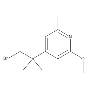 4-(1-Bromo-2-methylpropan-2-yl)-2-methoxy-6-methylpyridine结构式