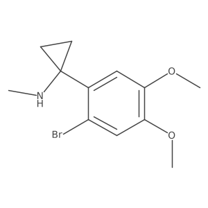 1-(2-bromo-4,5-dimethoxyphenyl)-N-methylcyclopropan-1-amine结构式