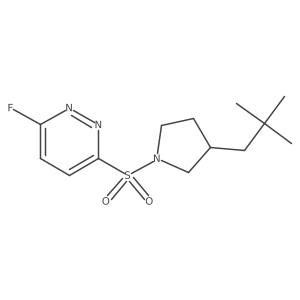 3-[3-(2,2-Dimethylpropyl)pyrrolidin-1-yl]sulfonyl-6-fluoropyridazine结构式