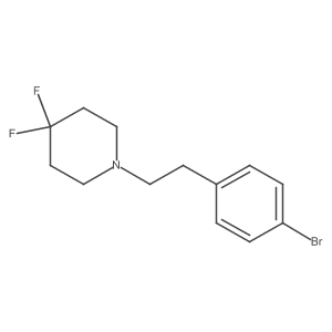 1-[2-(4-Bromophenyl)-ethyl]-4,4-difluoropiperidine结构式