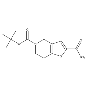 5-t-Butoxycarbonyl-2-carbamoyl-4,5,6,7-tetrahydro-thieno[3,2-c]pyridine结构式