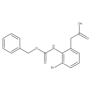 2-(2-{[(Benzyloxy)carbonyl]amino}-3-bromophenyl)acetic acid结构式