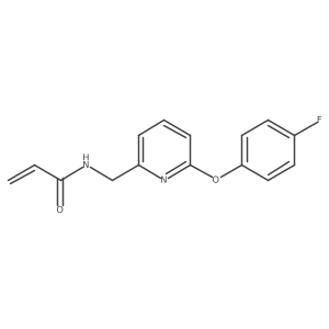 N-[[6-(4-Fluorophenoxy)pyridin-2-yl]methyl]prop-2-enamide结构式