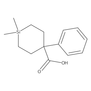 1,1-Dimethyl-4-phenylsilinane-4-carboxylic acid Structure