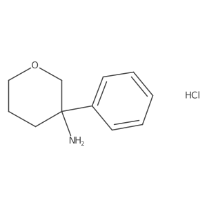 3-Phenyloxan-3-amine;hydrochloride结构式