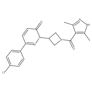 6-(4-chlorophenyl)-2-[1-(3,5-dimethyl-1H-pyrazole-4-carbonyl)azetidin-3-yl]-2,3-dihydropyridazin-3-one Structure