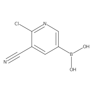 6-Chloro-5-cyanopyridin-3-ylboronic acid结构式