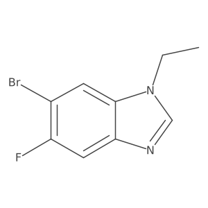 6-Bromo-1-ethyl-5-fluorobenzimidazole结构式