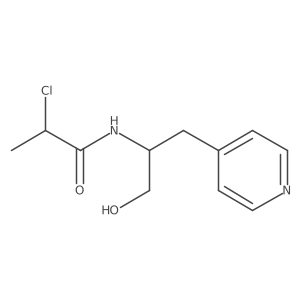 2-Chloro-N-(1-hydroxy-3-pyridin-4-ylpropan-2-yl)propanamide结构式