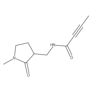 N-[(1-Methyl-2-oxopyrrolidin-3-yl)methyl]but-2-ynamide结构式