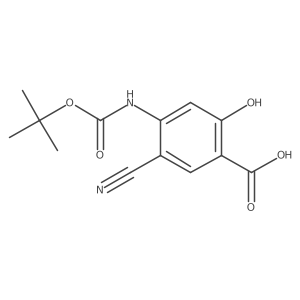 4-{[(Tert-butoxy)carbonyl]amino}-5-cyano-2-hydroxybenzoic acid Structure
