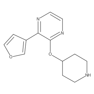 2-(Furan-3-yl)-3-(piperidin-4-yloxy)pyrazine Structure