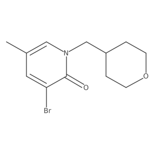 3-Bromo-5-methyl-1-[(oxan-4-yl)methyl]-1,2-dihydropyridin-2-one Structure