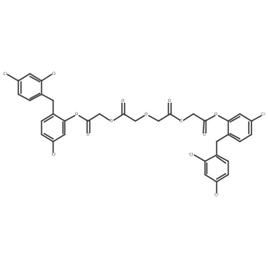 Bis(2-(5-chloro-2-(2,4-dichlorobenzyl)phenoxy)-2-oxoethyl) 2,2'-oxydiacetate结构式
