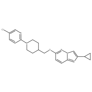 5-Chloro-2-{4-[({2-cyclopropylimidazo[1,2-b]pyridazin-6-yl}oxy)methyl]piperidin-1-yl}pyrimidine Structure