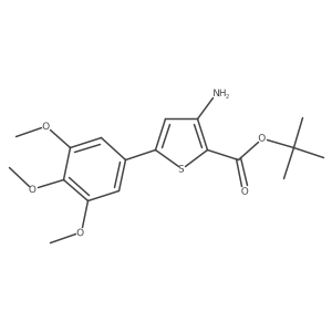 Tert-butyl 3-amino-5-(3,4,5-trimethoxyphenyl)thiophene-2-carboxylate结构式