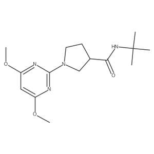 N-tert-butyl-1-(4,6-dimethoxypyrimidin-2-yl)pyrrolidine-3-carboxamide Structure