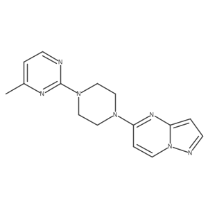 4-Methyl-2-(4-{pyrazolo[1,5-a]pyrimidin-5-yl}piperazin-1-yl)pyrimidine结构式
